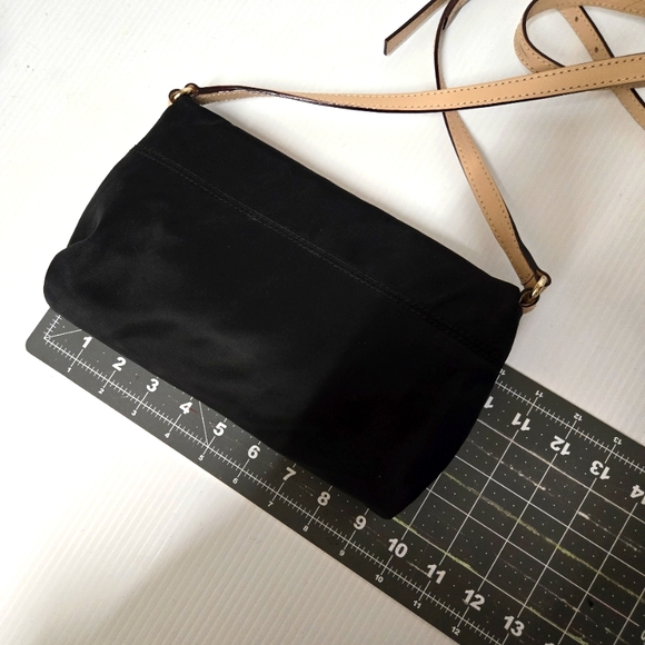 Kate Spade Black and Tan Crossbody Bag Polka Dot Interior Nylon - Picture 9 of 12